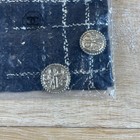 Authentic Chanel Gold Cc Logo W Scissors Button Buttons W Tweed Fabric Swatch