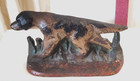 Antique 20th C  Cast-iron Dog Door Stop English Setter In The Grass Hubley  286