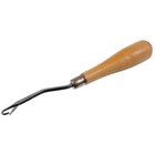 Craft County Ergonomic Bent Latch Hook Tool - Wooden Handle - 6 375  X 0 843 