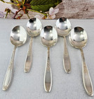 1847 Rogers Bros Ambassador Silverplate 5 Round Soup Spoons-free Shipping 