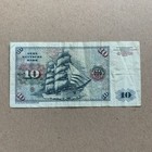 Germany  10 Mark Banknote 1980 German Currency Paper Money Ship Berlin Sea
