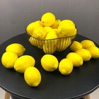 12 Yellow Fake Lemons 5 6x8 4cm Foam Artificial Fruit For Diy Crafts Decor