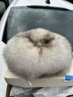 Beautiful Vintage Blue Fox Fur Hat