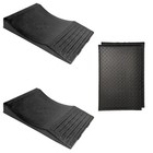 Extra Wide Heavy Duty Flat Free Tire Ramps - Non-slip Hdpe  10 Ton Capacity  Set