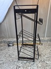 Countertop Retail Display Rack Metal 3 Tier Slanted Shelf Candy Snack Black