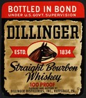 Vintage Label Dillinger Bourbon Whiskey Horse Pictured Ruffsdale Pennsylvania