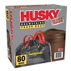 Husky 30 Gallon Large Drawstring Trash Bags  80 Bags