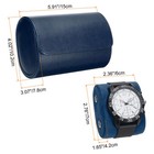 Watch Roll Travel Case 2 Slot Portable Leather Watch Cases Blue
