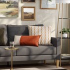 Threshold Oversized Colorblock Pieced Suede Lumbar Throw Pillow 12 X 24in 