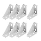 8 Pcs 4 Hole Right Angle Connector Brackets 90 Degree Fit For 1-5 8  Unistrut   