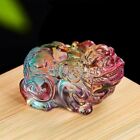 Crystal Mythical Beast Figurine Glass Lucky Retro Chinese Feng Shui Ornament