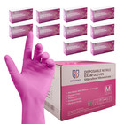 100pcs Nitrile Exam Disposable Rose Red Gloves  Latex   Powder Free