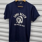Vintage 80   s Long Beach Sabattus Maine Native American Chief T-shirt Size M