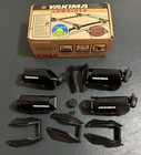 Set X 4 Yakima Lowrider Roof Rack Raised Side Rails Round Bar Towers No Keys