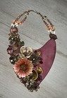 Vintage Necklace    pinky   s Garden    By G   Signorelli Original Price  198 00