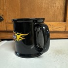 Black Harley Davidson Motorcycle Ceramic Coffee Mug With Flames