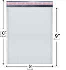 500 Pack  0 Bubble Mailers 6x10 Self Seal Poly Padded Shipping Envelopes Bulk
