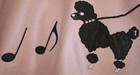 Light Pink Felt Poodle Skirt With Notes _ Adult Size Large Waist 35 -43  L 25 