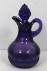 Small  Antique Vinegar Cruet  Purple Amethyst Glass Fancy With Stopper