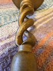 Antique Oak English Barley Twist Candlestick 10 