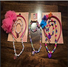 Jewelry Lot Kids Girls Costume Teen Plastic Necklace Hair Bracelet Sets  Nwt