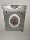 Christian Dior L allure Sheer Control Top Pantyhose Size 4 Gray Lycra