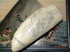 Historic   Brandenburg  5   Scrimshaw Sperm Whale Tooth Resin Reproduction