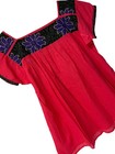 Handmade Embroidered Mexican Blouse - Size Small   Medium