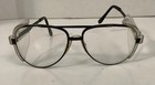 Vintage Bouton Z87 Black Safety Glasses Side Shield 5 3 4 Aviator Style  read