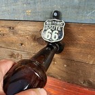 Route 66 Cast Iron Wall Mounted Bottle Opener With Raised Detail  4 5  X 2 25  