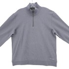 Ted Baker Gray 1 4 Zip Pullover Cotton Blend Men s Size 5 - Xl