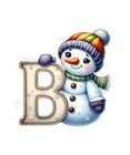 30 Snowman Monogram Christmas Personalized Return Address Labels 1 In X 2 625 In