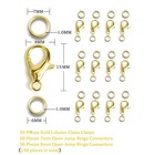 50 Pieces Lobster Claws Clasps Plus 100 Pieces 7mm Match Color Open Jump Ring   