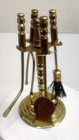 Miniature Dollhouse Brass Fireplace Tools On Stand 3 5    1 12 Scale