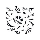 Really Great Stencils  Flourishes   Hearts Stencil  6x6   Scroll  Flourish  Fun