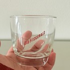 Old Fitzgerald Bourbon Whiskey Lowball Rocks Glass Gold Rim Lettering Vintage