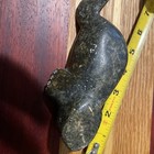 Vintage Signed Alaska Eskimo Soapstone Seal Human Carving Inuit Ak Primitive