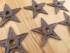 6 Cast Iron Stars 4  Washer Texas Lone Star Ranch Primitive Rustic Craft Decor