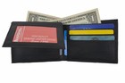 Bifold Wallet Men s Genuine Leather Black Credit id Card Holder Slim Purse Gift