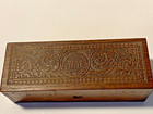 Antique Vtg Wheeler   Wilson Sewing Machines Ornate Wooden Wood Box Advertising