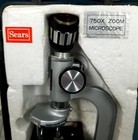 Vtg Sears Zoom Microscope Set 750x Near Complete W Case