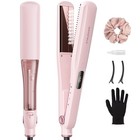 Steam Hair Straightener Flat Iron  Nano Titanium 1 38   With Comb  Reduces Damag