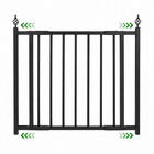 Adjustable Deck Fence Gate Outdoor 32 5  Hx48 W Steel Anti-rust Door With Latch