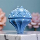    awesome    Blue Milk Glass Hawkeye Lightning Rod Ball 