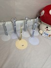 Set Of 5 White Metal Doll Stands For 10-14 Inch Dolls    1 Incomplete Kingstate