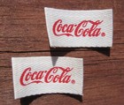 Coca-cola Trade-mark 1980 s Coke Uniform Shirt Sleeve Cloth Patch Nos Set Of 2