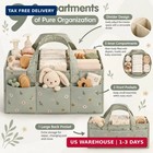 Baby Diaper Caddy Organizer  Floral Baby Basket Shower Gift  Nursery Organizer B
