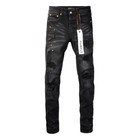 New Purple Brand Men s Fashion Splash-ink Slim Fit Jeans   