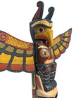 40  Extra Large Tall 3 Foot Tall Northwest Coast Style Wooden Eagle Fish Totem