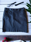 Ann Taylor Women s Skirt Size 4 Black Mini A-line Stretch Zip Preppy Euc